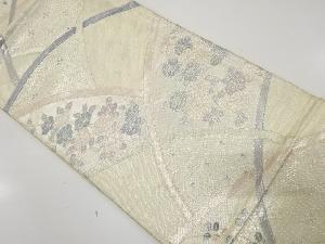 アンティーク　佐賀錦　菊に椿・萩模様織り出し袋帯（材料）